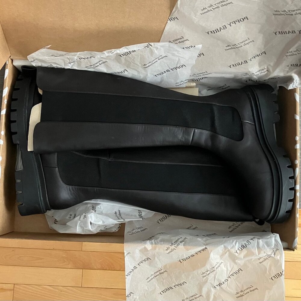 Poppy Barley Elevate Chelsea Knee High Leather Boot - Picture 3 of 10